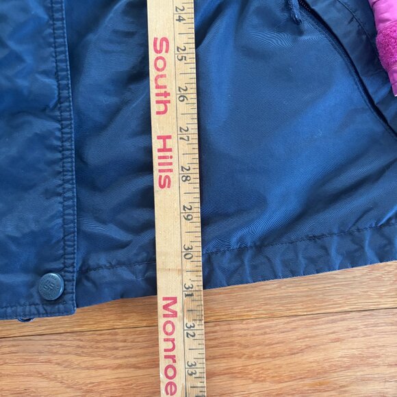 VTG COLUMBIA Ski Jacket Womens L Color Block Williwaw 90s Nylon Parka Blue Pink - Picture 9 of 11